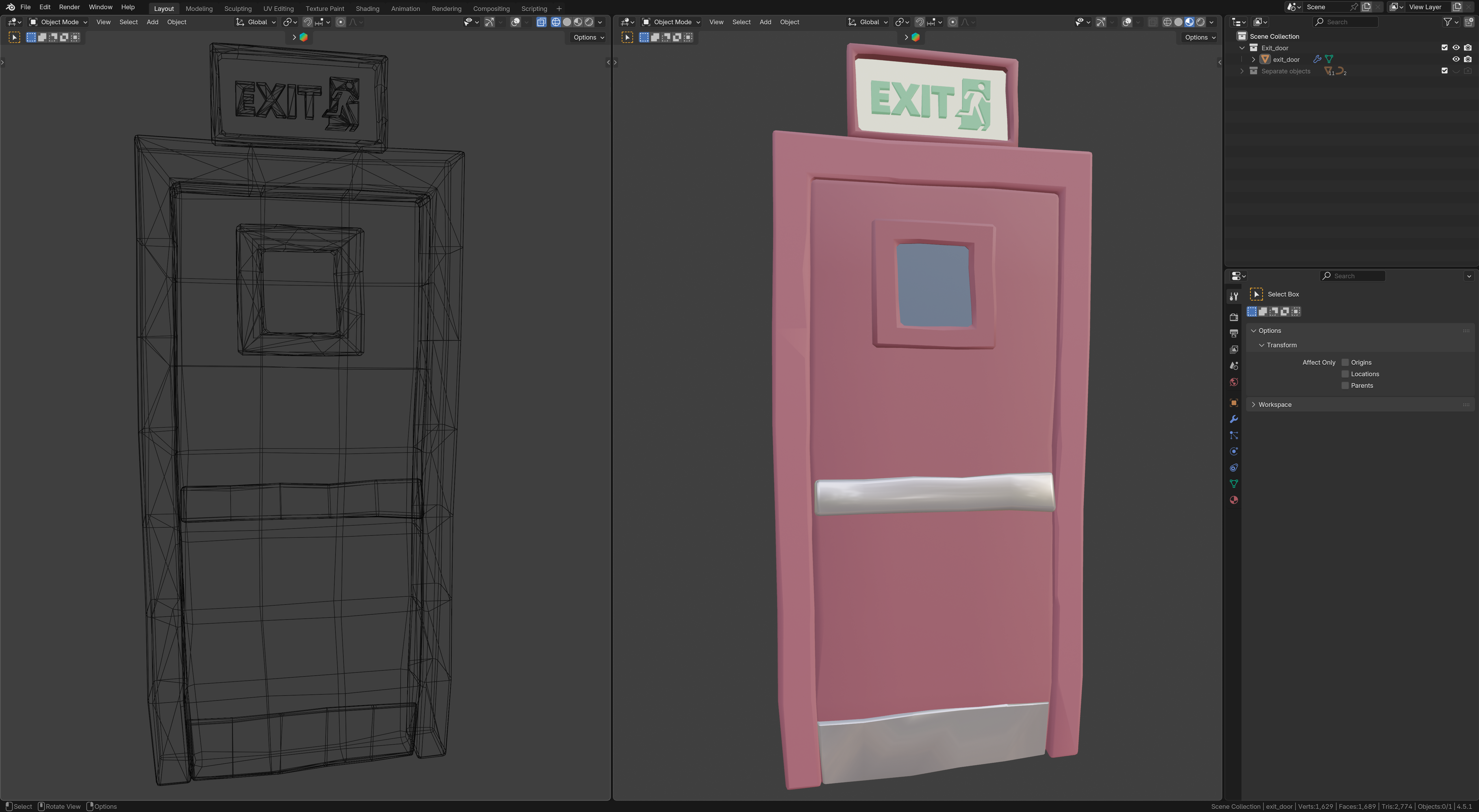Exit door