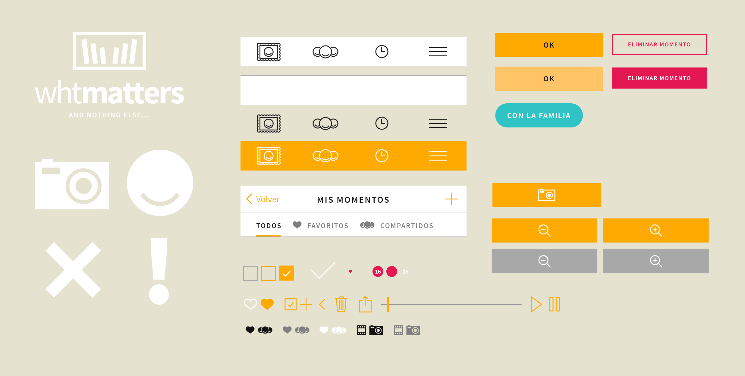 The very simple asset design system for the app, before Figma came onto the scene.
