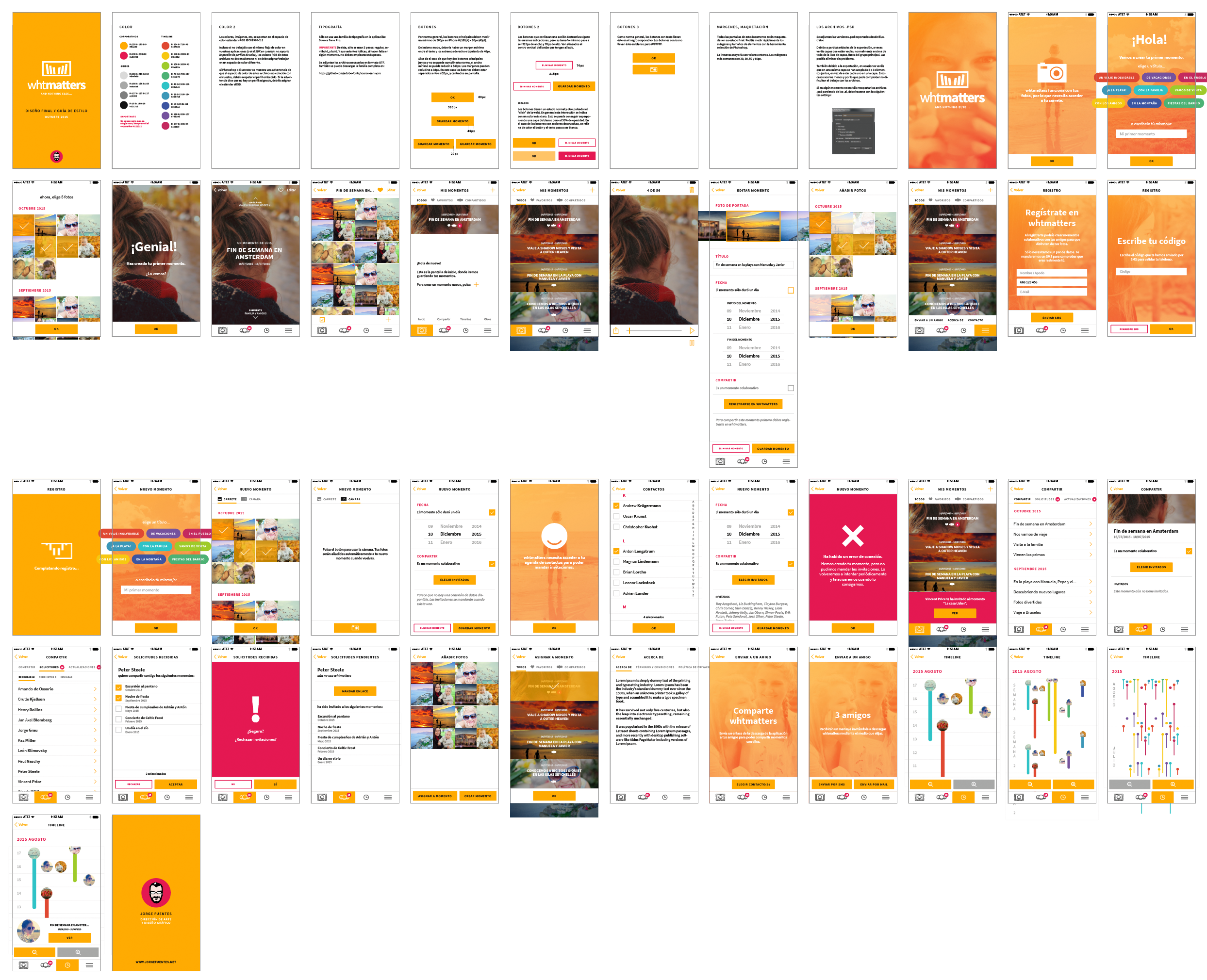 High fidelity mockups overview.